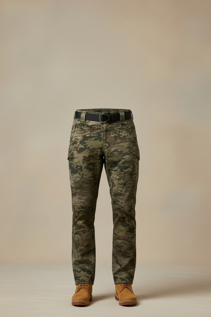 Pantalon Randonnée Camouflage Homme Cargo Militaire Robuste - Multicolore Toile - vue 3