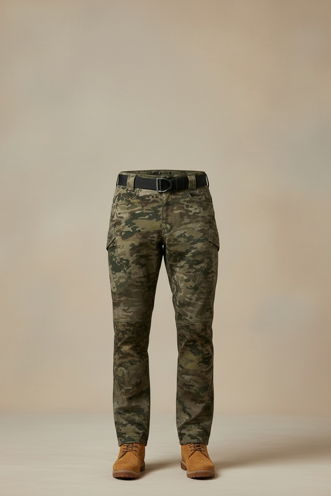 Pantalon Randonnée Camouflage Homme Cargo Militaire Robuste - Multicolore Toile - vue 3