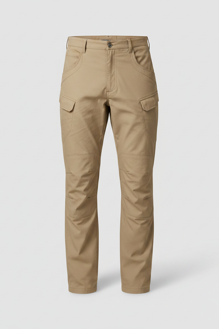 Pantalon Randonnée Beige Cargo Coupe Droite Homme - Polyester - vue 3
