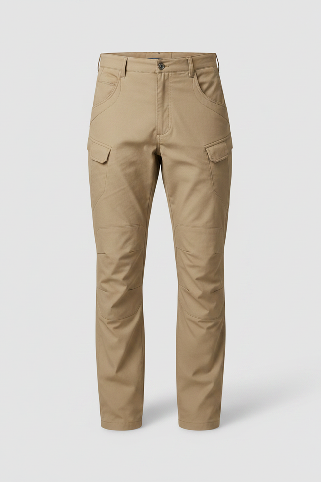 Pantalon Randonnée Beige Cargo Coupe Droite Homme - Polyester - vue 3