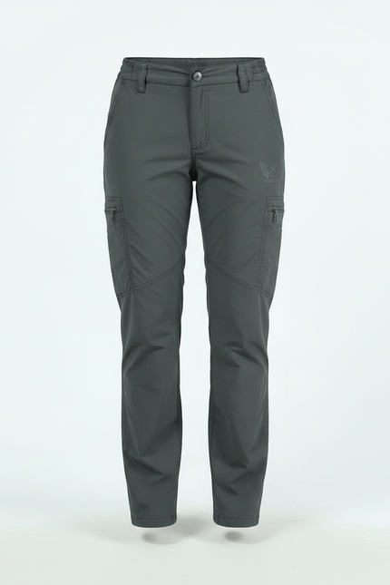 Pantalon Randonnée Gris Femme Léger Respirant Imperméable - Polyester - vue 3