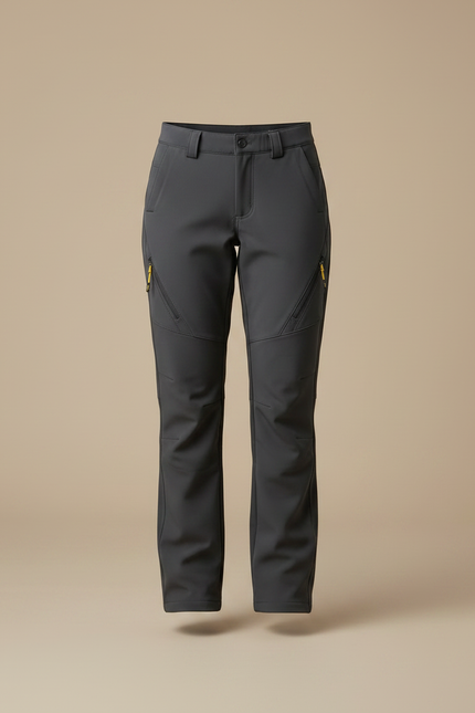 Pantalon Randonnée Femme Gris Doux Confortable Élastique - Polyester - vue 3