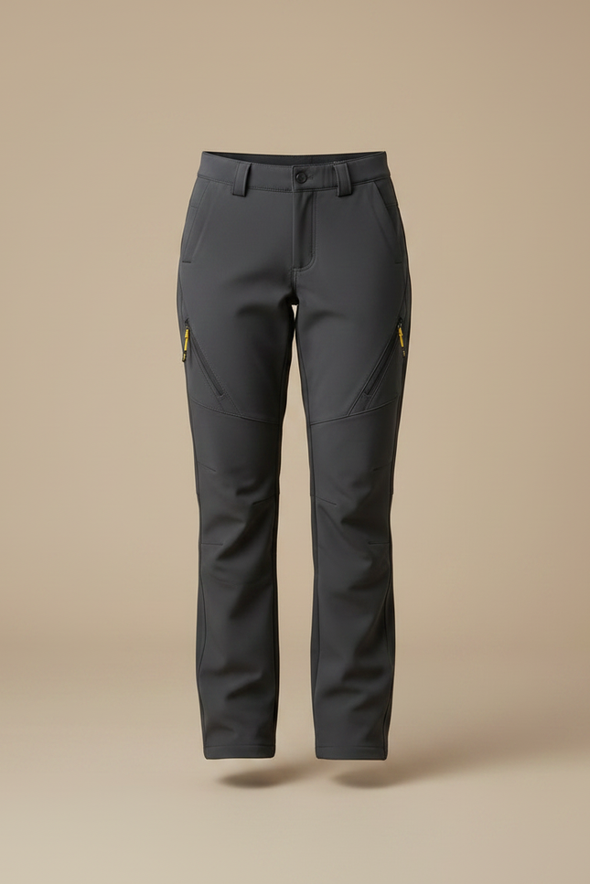 Pantalon Randonnée Femme Gris Doux Confortable Élastique - Polyester - vue 3