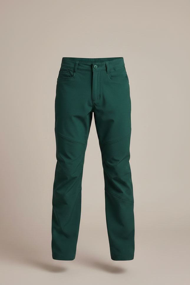 Pantalon Randonnée Vert Enfant Coupe Droite Léger - Polyester - vue 3