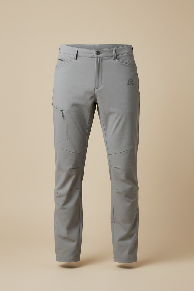 Pantalon Randonnée Gris Homme Droit Respirant Imperméable - Polyester - vue 3