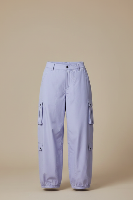 Pantalon Randonnée Violet Ample Cargo Imperméable Femme - Polyester - vue 3