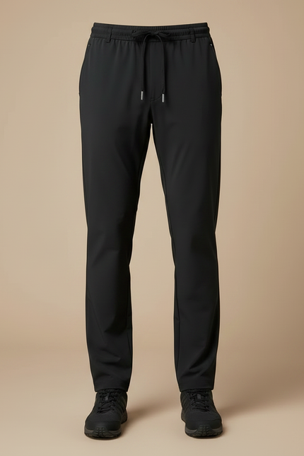Pantalon Randonnée Homme Noir Fluide Léger Cordon - Polyester - vue 3