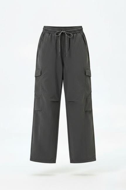 Pantalon Randonnée Gris Cargo Ample Enfant Nylon - Polyester - vue 3
