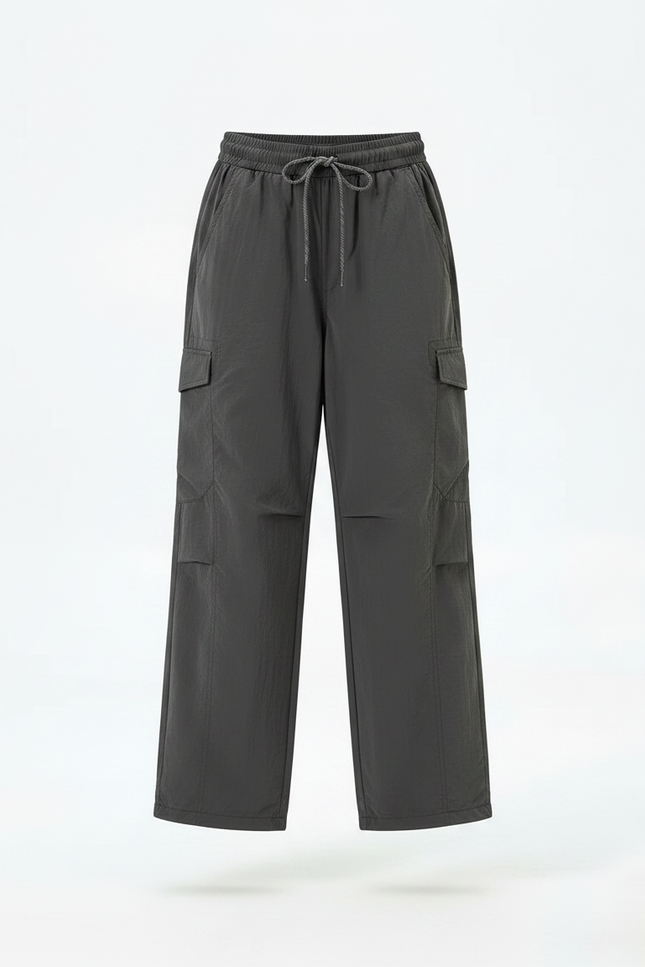 Pantalon Randonnée Gris Cargo Ample Enfant Nylon - Polyester - vue 3
