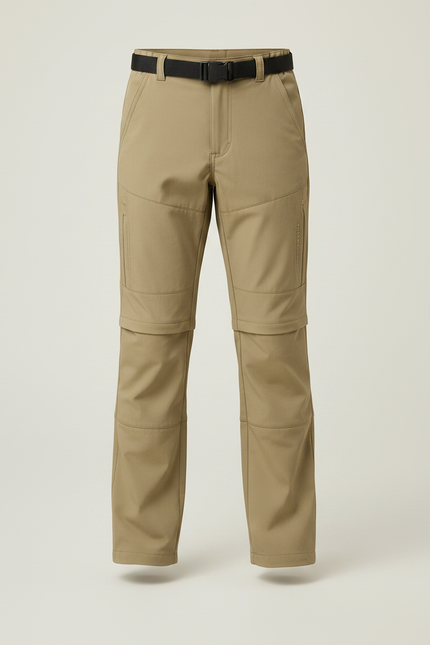 Pantalon Randonnée Beige Convertible Enfant Tactique - Polyester - vue 3
