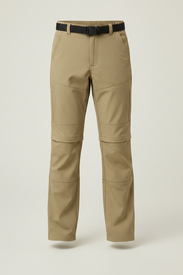 Pantalon Randonnée Beige Convertible Enfant Tactique - Polyester - vue 3