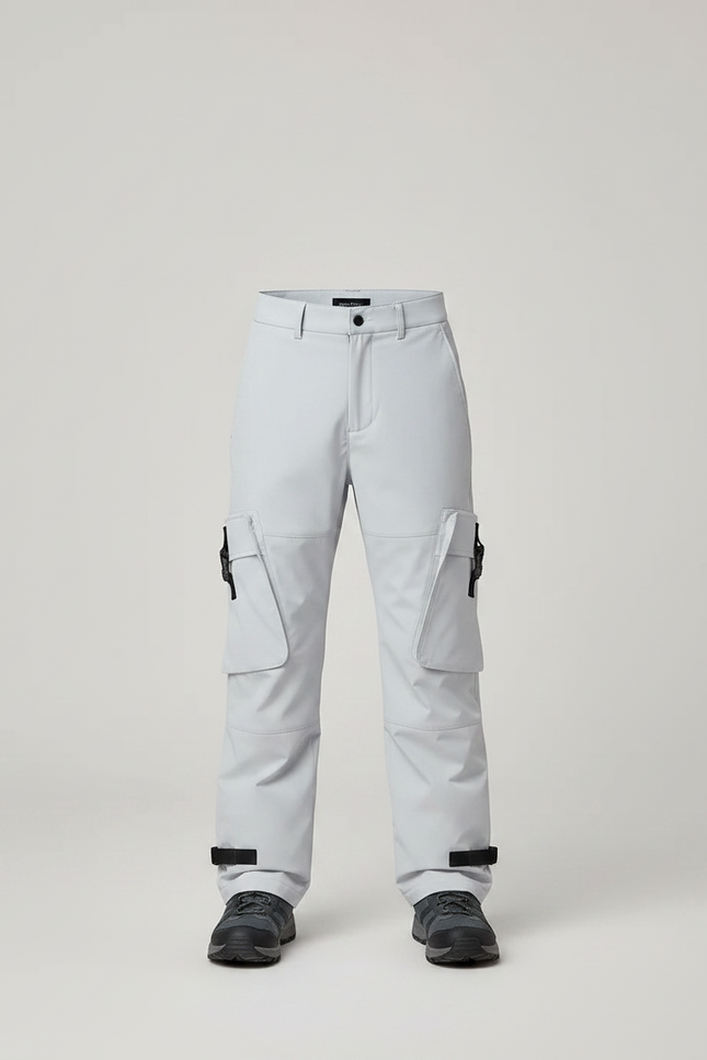 Pantalon Randonnée Gris Clair Cargo Enfant Imperméable - Polyester - vue 3