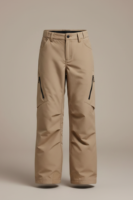 Pantalon Randonnée Beige Ample Imperméable Fille - Polyester - vue 3