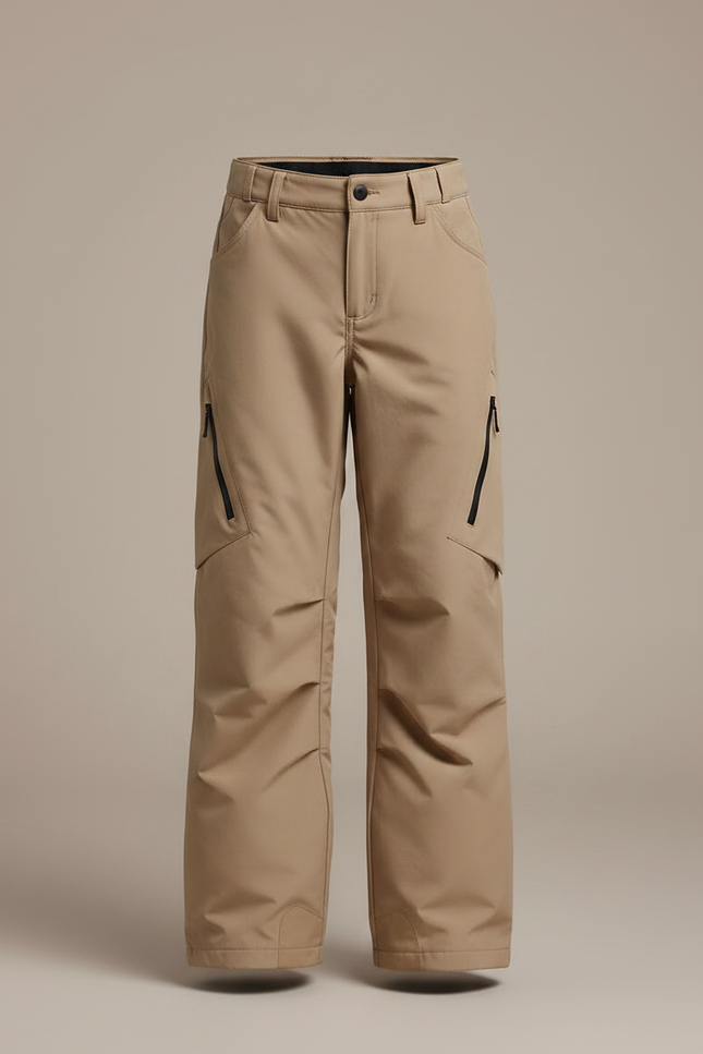 Pantalon Randonnée Beige Ample Imperméable Fille - Polyester - vue 3