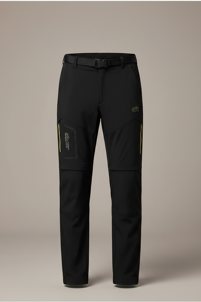 Pantalon Randonnée Convertible Homme - Noir Polyester - vue 3