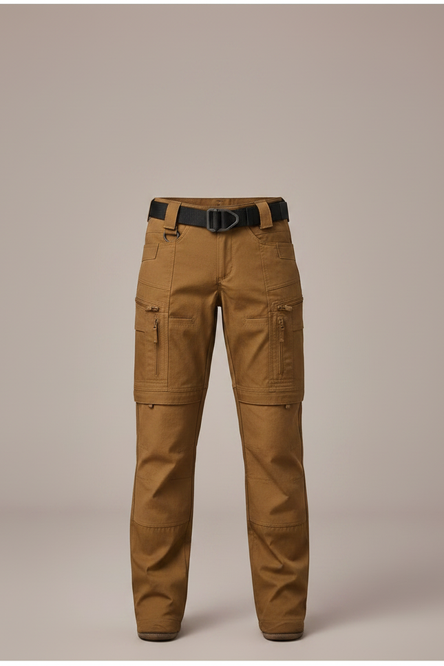 Pantalon Randonnée Marron Multipoches Enfant Robuste - Toile - vue 3