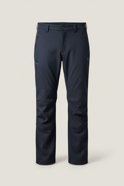 Pantalon Randonnée Noir Homme Coupe Droite Imperméable - Marine Polyester - vue 3