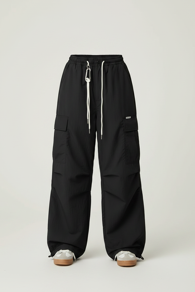 Pantalon Randonnée Noir Ample Cargo Décontracté Femme - Polyester - vue 3