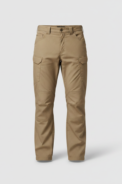 Pantalon Randonnée Beige Cargo Tactique Multi-Poches Homme - Polyester - vue 3