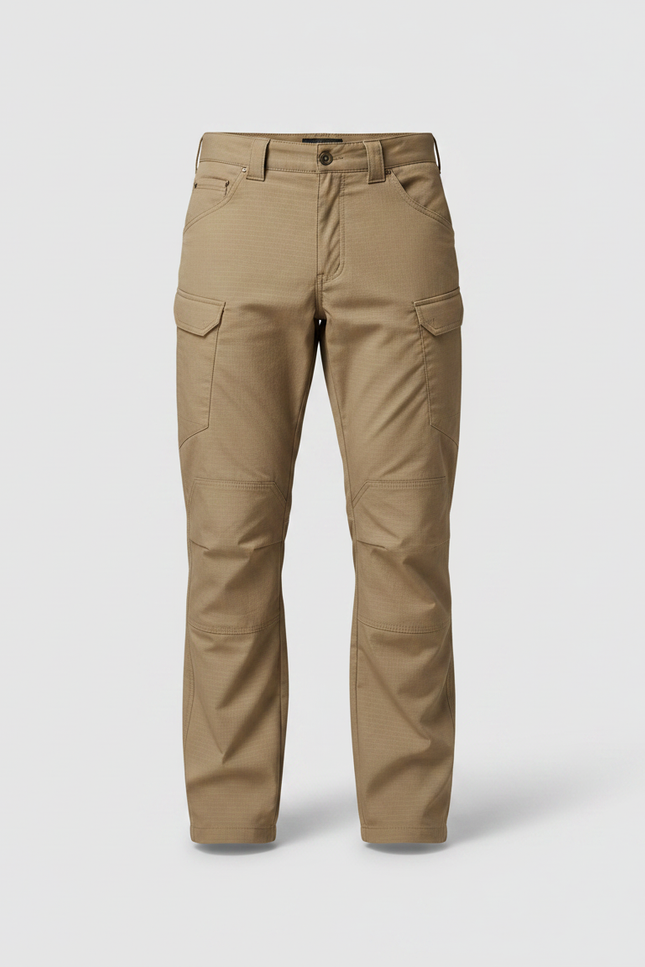Pantalon Randonnée Beige Cargo Tactique Multi-Poches Homme - Polyester - vue 3