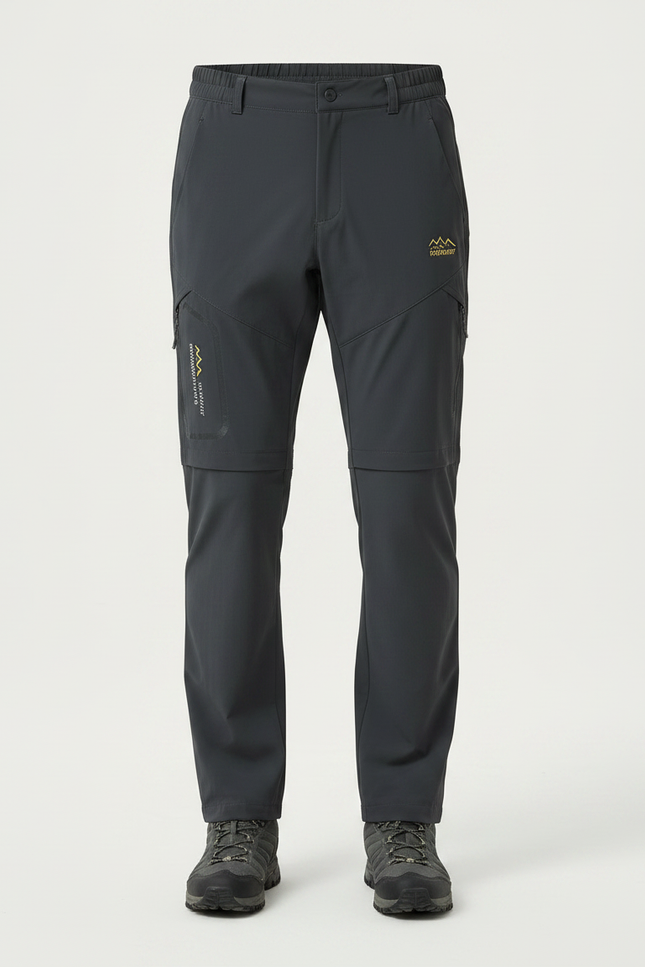Pantalon Randonnée Gris Convertible Léger Séchage Rapide Homme - Polyester - vue 3