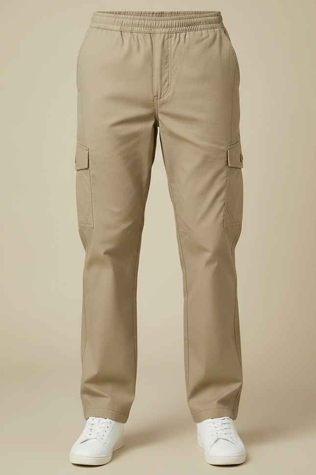 Pantalon Randonnée Kaki Droit Ample Décontracté Homme - Toile - vue 3