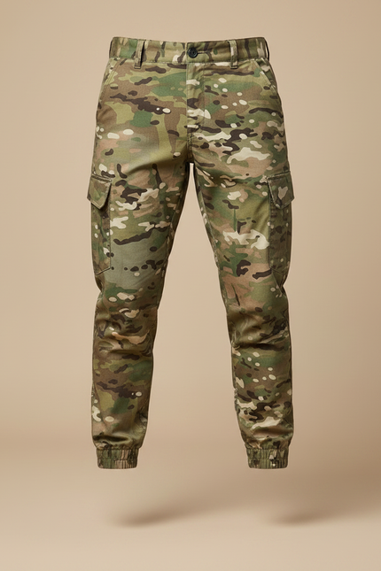 Pantalon Randonnée Camouflage Cargo Léger Homme Jogger - Multicolore Polyester - vue 3