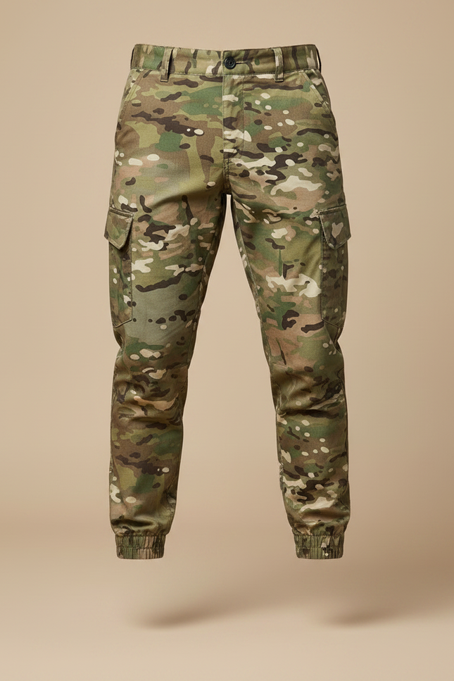 Pantalon Randonnée Camouflage Cargo Léger Homme Jogger - Multicolore Polyester - vue 3