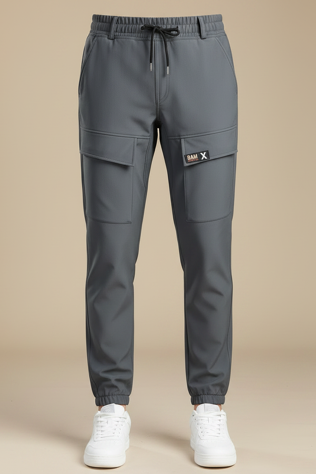 Pantalon Randonnée Gris Cargo Homme Jogger Sport - Polyester - vue 3