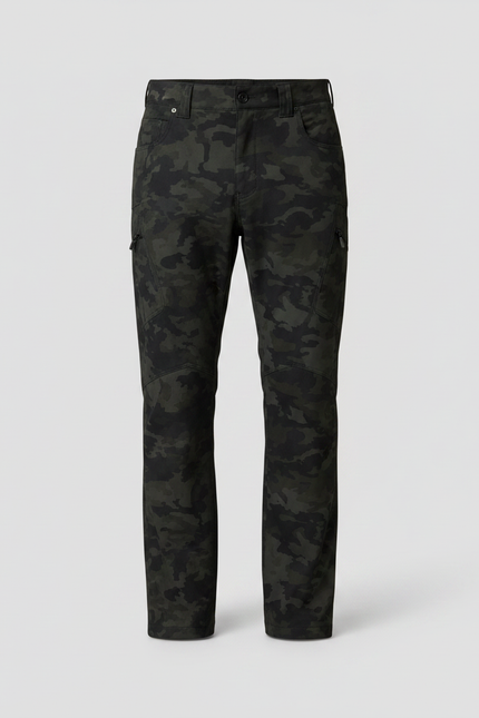 Pantalon Randonnée Camouflage Homme Cargo Militaire Élastique - Kaki Polyester - vue 3