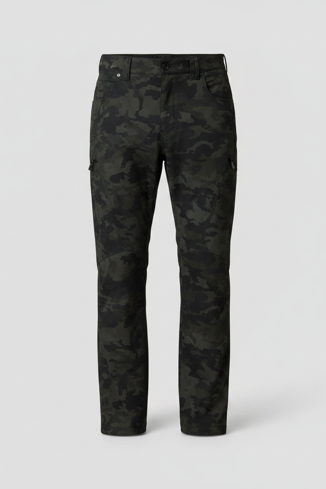 Pantalon Randonnée Camouflage Homme Cargo Militaire Élastique - Kaki Polyester - vue 3