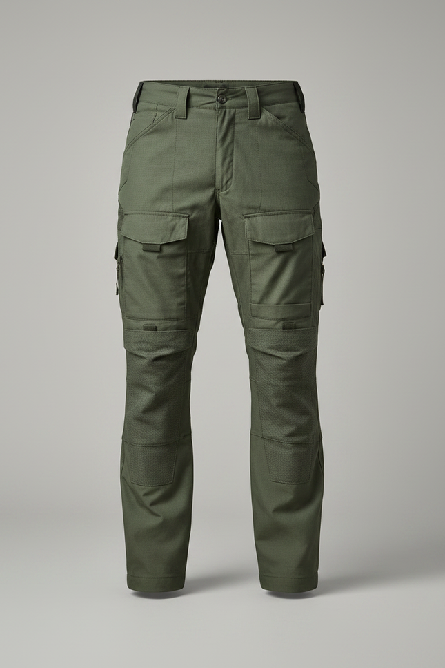 Pantalon Randonnée Vert Militaire Cargo Tactique Homme - Polyester - vue 3