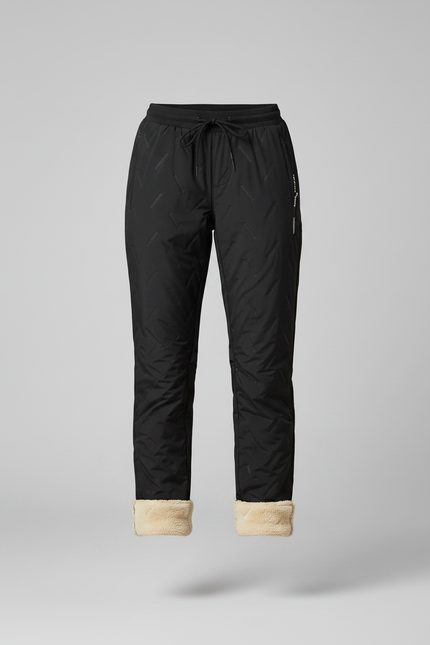 Pantalon Randonnée Noir Matelassé Doublé Polaire Femme Chaud - Polyester - vue 3