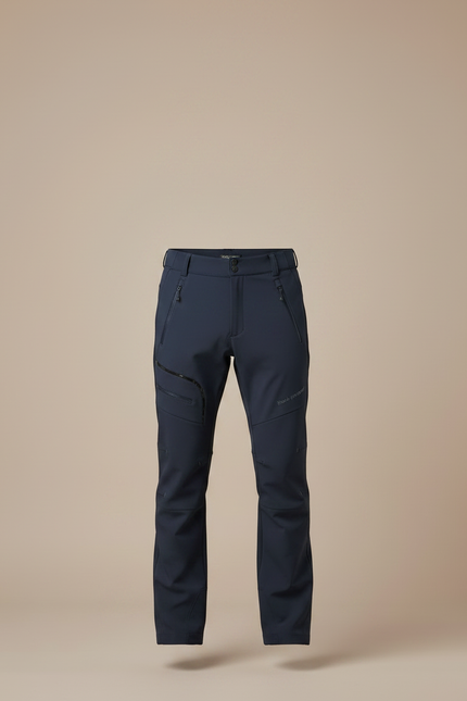 Pantalon Randonnée Homme Bleu Marine Softshell Imperméable - Polyester - vue 3