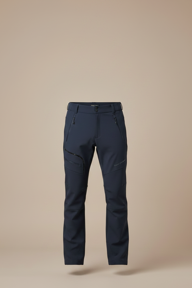Pantalon Randonnée Homme Bleu Marine Softshell Imperméable - Polyester - vue 3