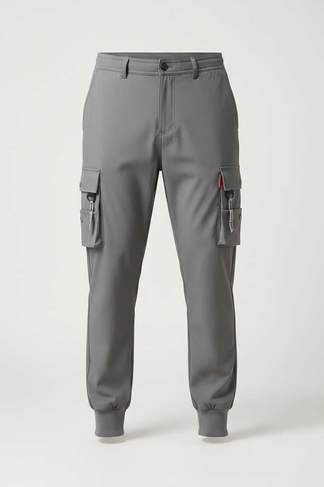 Pantalon Randonnée Gris Cargo Jogger Multi-poches Homme - Polyester - vue 3