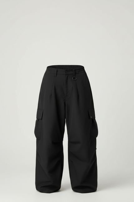 Pantalon Randonnée Noir Ample Cargo Homme - Polyester - vue 3