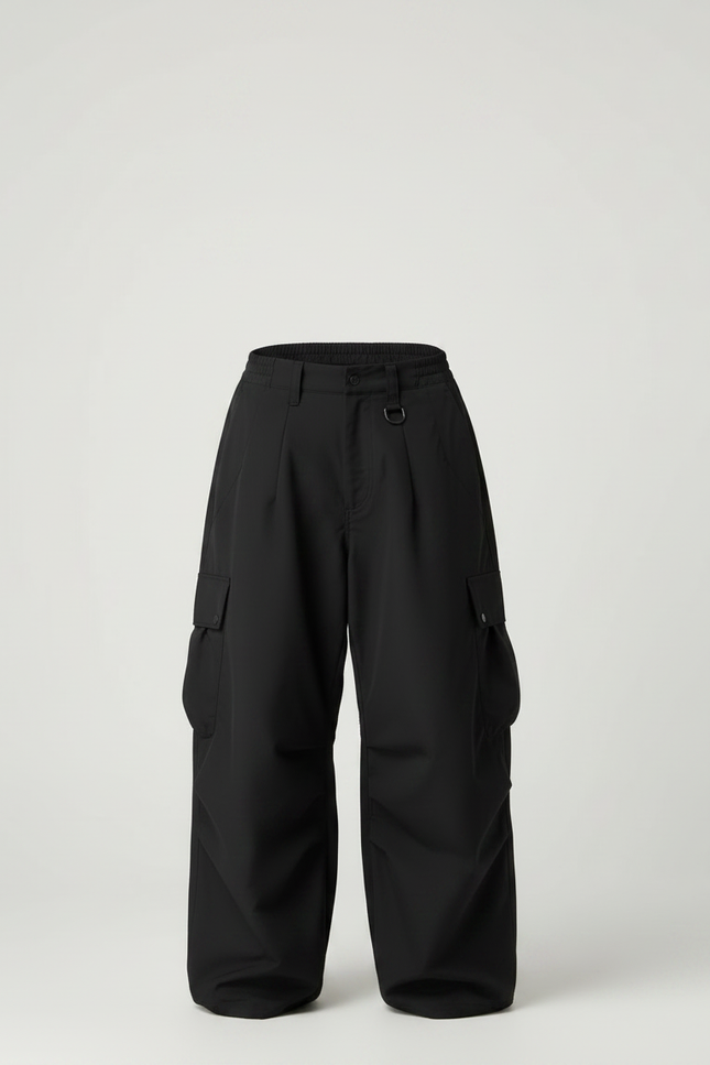 Pantalon Randonnée Noir Ample Cargo Homme - Polyester - vue 3