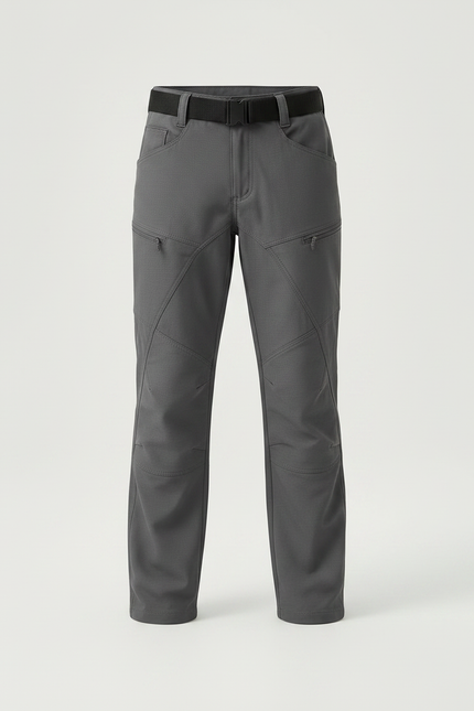 Pantalon Randonnée Gris Enfant Tactique Résistant - Polyester - vue 3