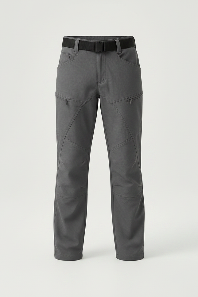 Pantalon Randonnée Gris Enfant Tactique Résistant - Polyester - vue 3
