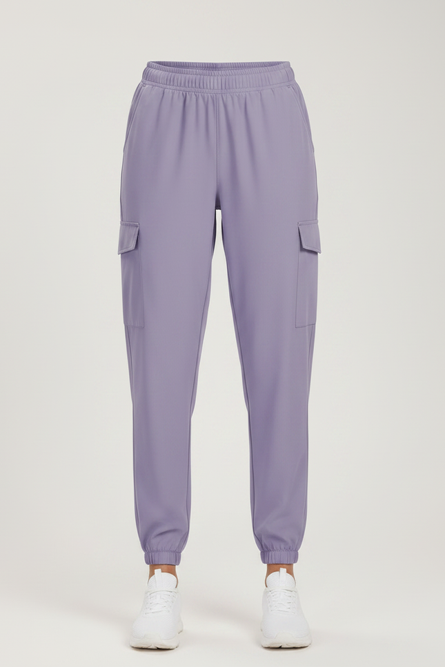 Pantalon Randonnée Violet Cargo Léger Taille Élastique Femme - Polyester - vue 3