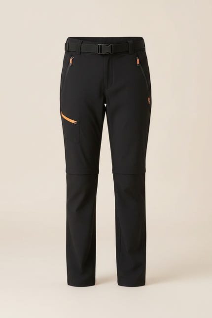 Pantalon Randonnée Noir Convertible Séchage Rapide Enfant - Polyester - vue 3