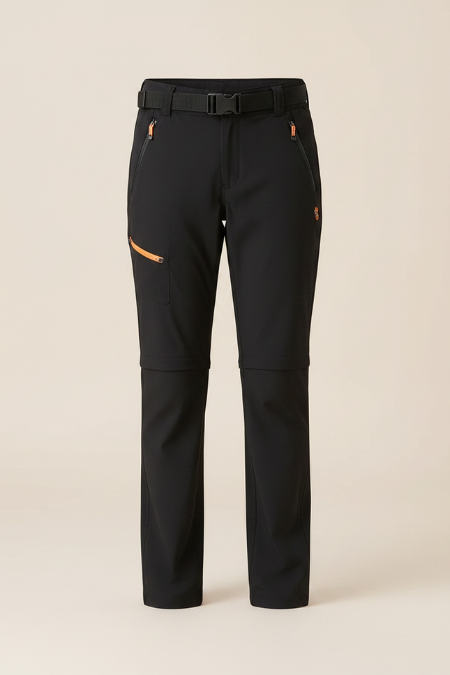 Pantalon Randonnée Noir Convertible Séchage Rapide Enfant - Polyester - vue 3