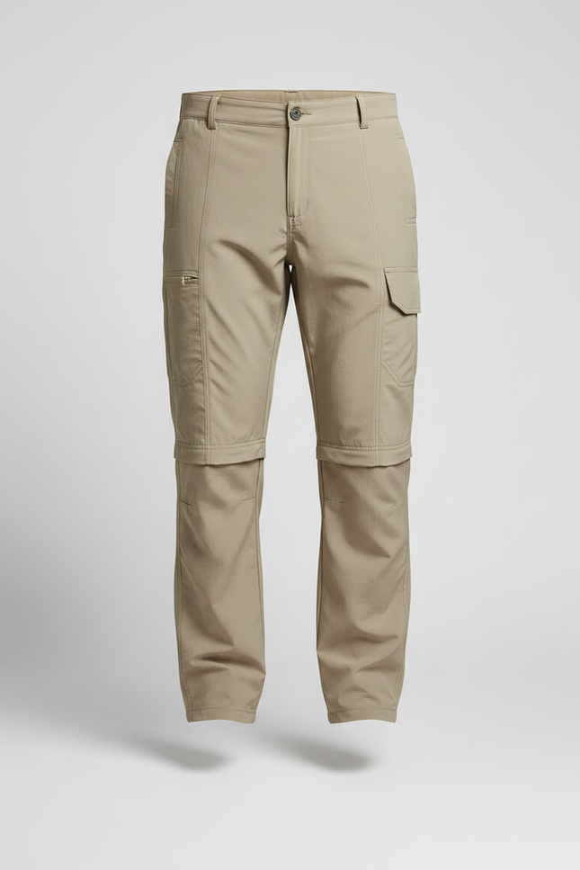 Pantalon Randonnée Beige Convertible Léger Homme - Polyester - vue 3