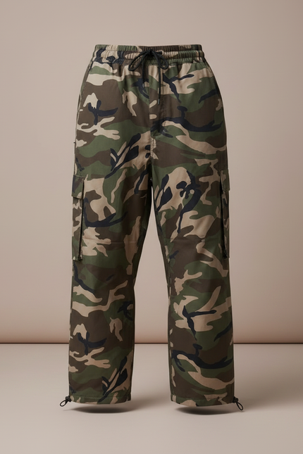 Pantalon Randonnée Camouflage Vert Ample Imperméable Homme - Multicolore Polyester - vue 3