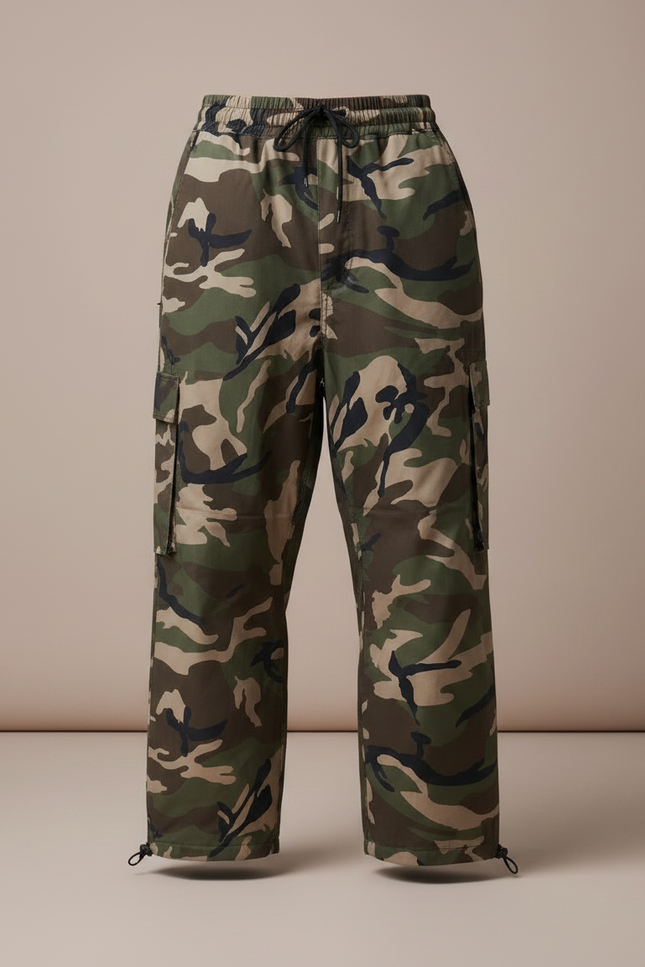 Pantalon Randonnée Camouflage Vert Ample Imperméable Homme - Multicolore Polyester - vue 3