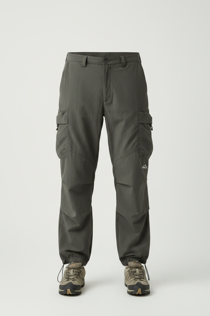 Pantalon Randonnée Kaki Cargo Ample Confortable Homme - Polyester - vue 3