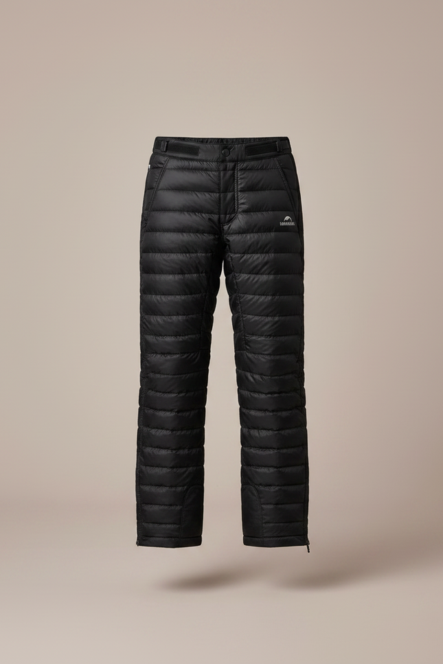Pantalon Randonnée Noir Enfant Matelassé Léger Chaud - Polyester - vue 3