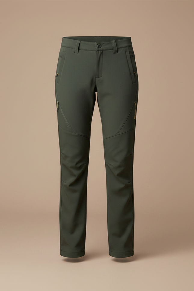 Pantalon Randonnée Femme Vert Doux Confortable Extensible - Polyester - vue 3