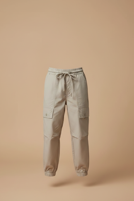 Pantalon Randonnée Beige Cargo Enfant Léger Décontracté - Polyester - vue 3